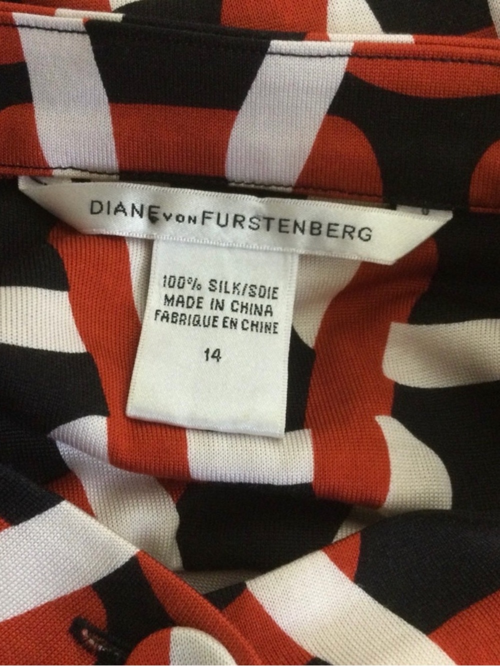 Diane Von Furstenberg Tunisa Silk Print Long Sleeve Belt Mini Dress Women 14 - Picture 3 of 5
